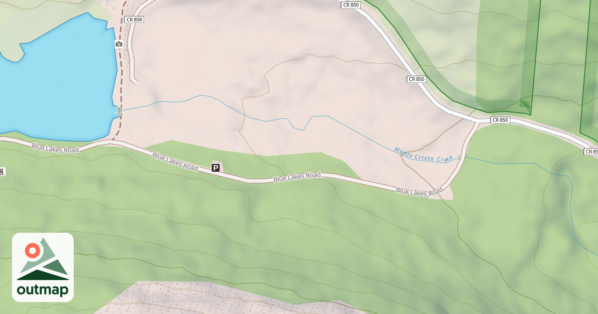 Map of BLUE LAKES