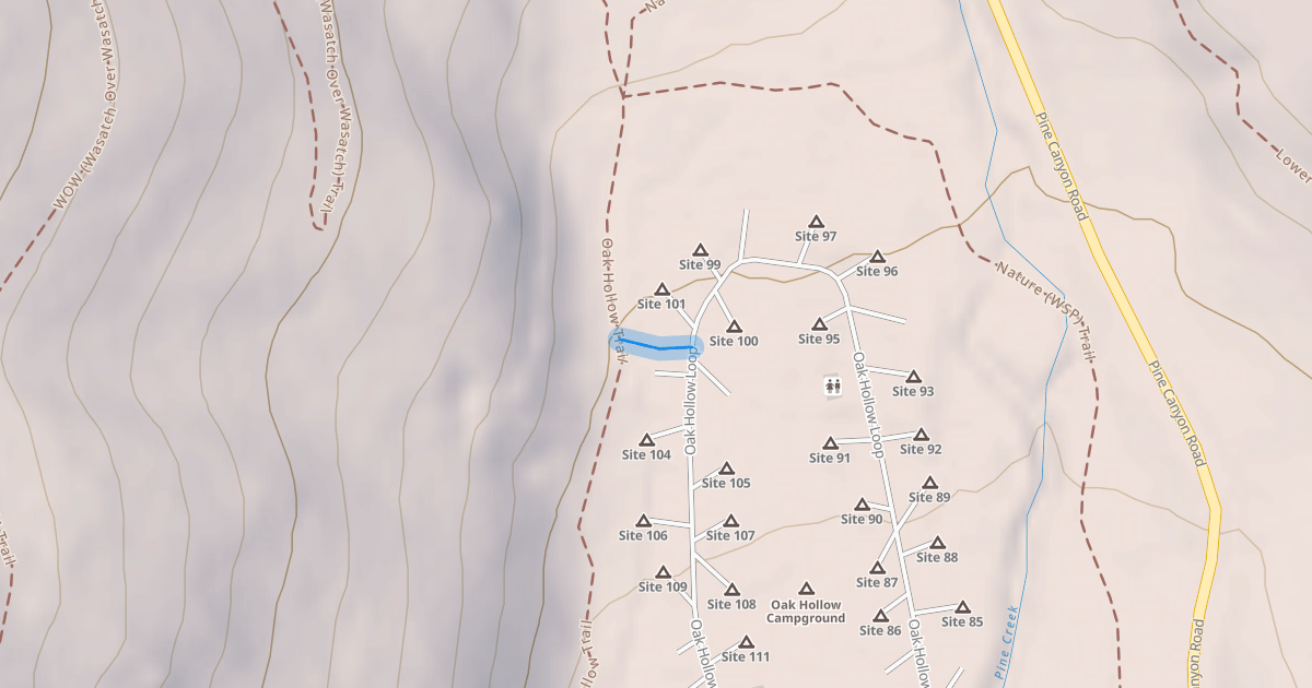 Map preview of Oak Hollow Trail