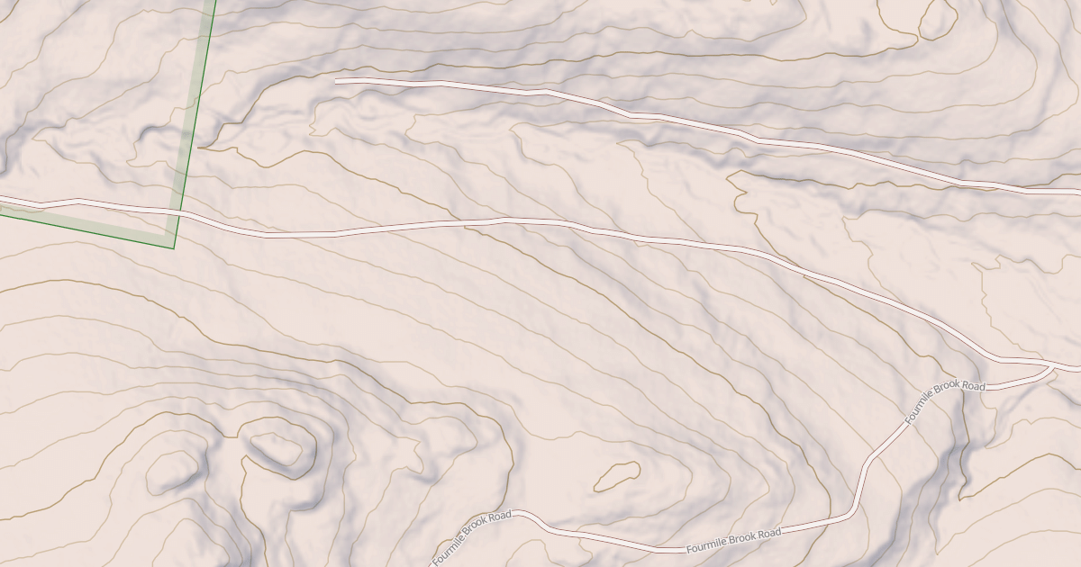 Map preview of Fourmile Brook Rd
