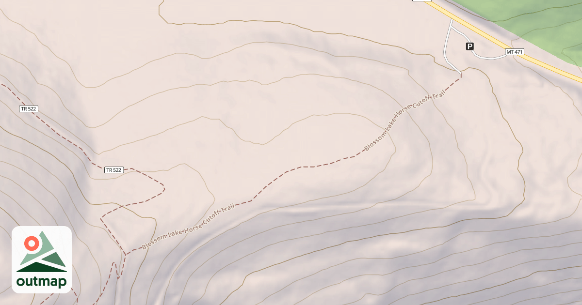 Map of Blossom Lake Horse Cutoff