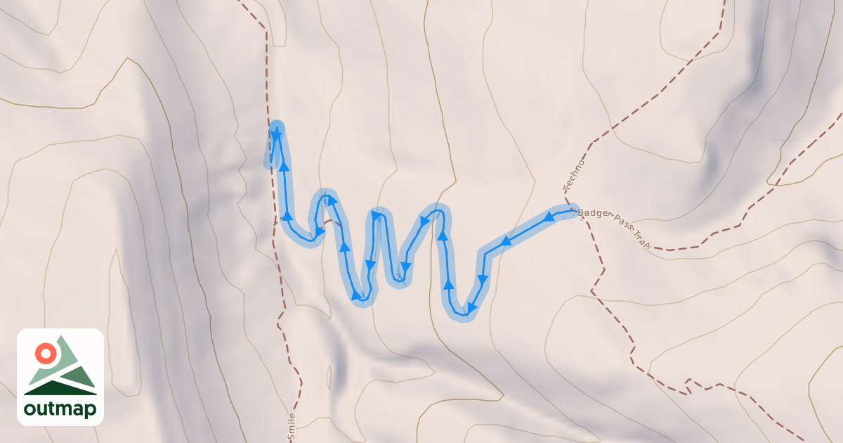 Map of Badger Pass Climb