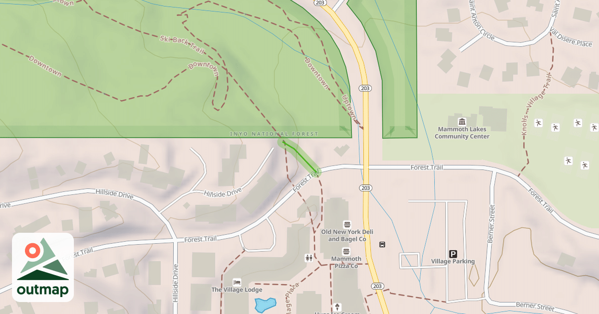 Map of Ski Back Trail