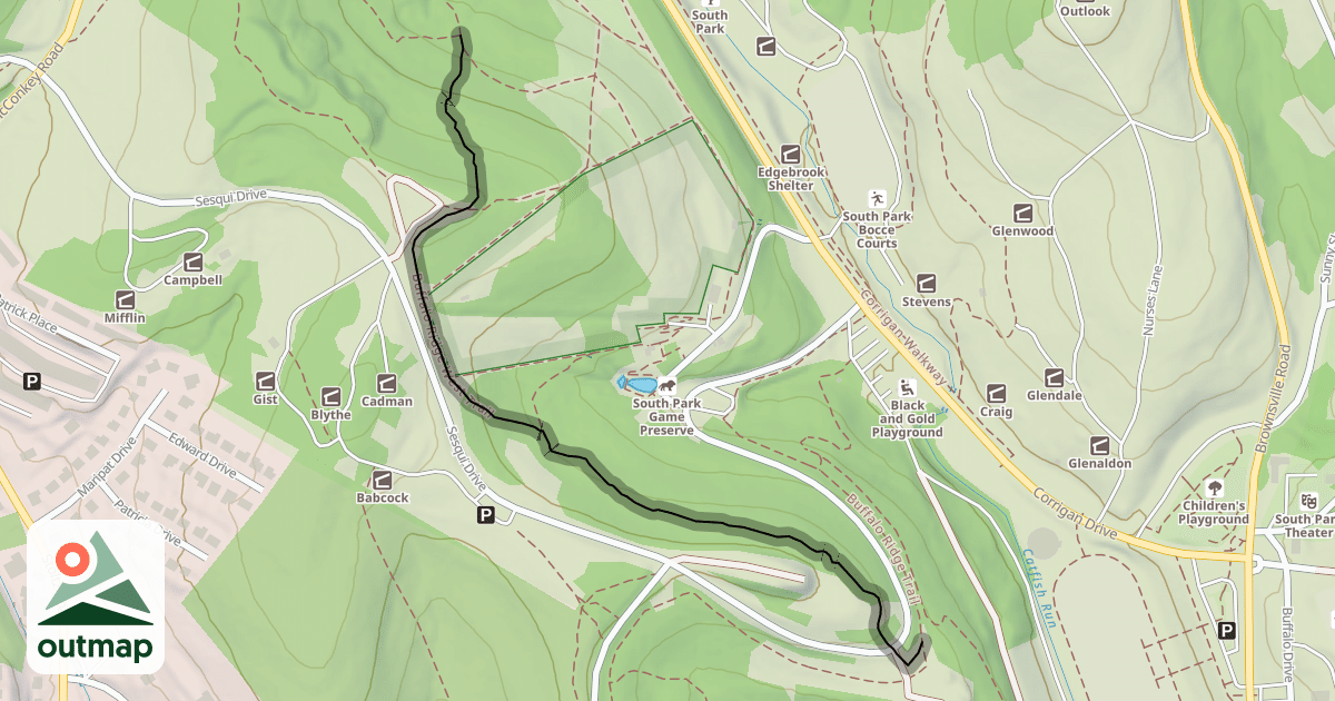 Map of Buffalo Ridge West Trail