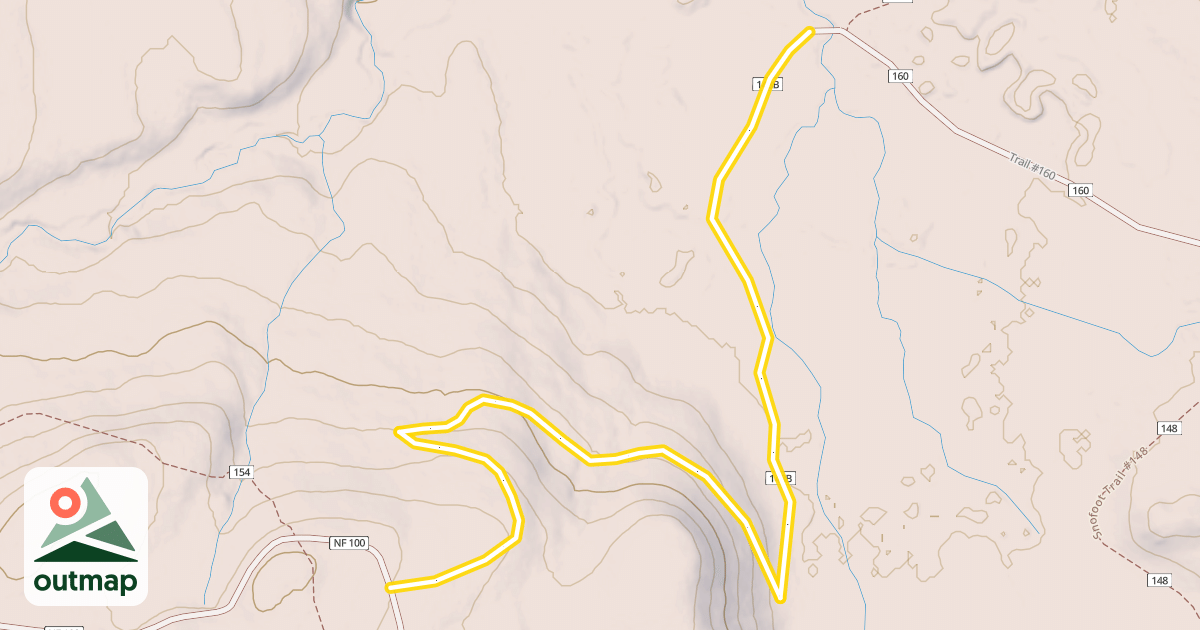 Map of Snofoot Trail #148B