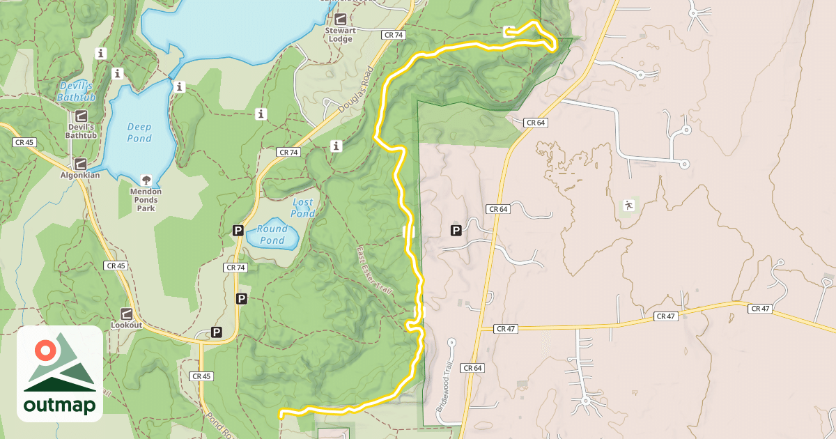 Map of East Esker Trail