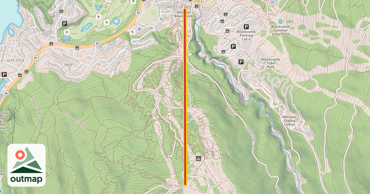 Map of Fitzsimmons Express Chairlift