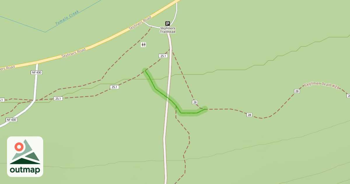 Map of Skyliner Trail #28