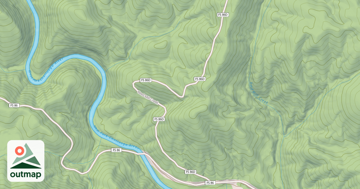 Map of REED MILL CREEK