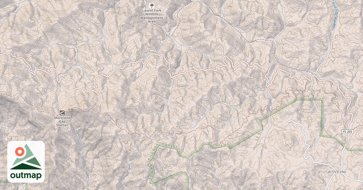 Map of BITTER END-LACY TRAP