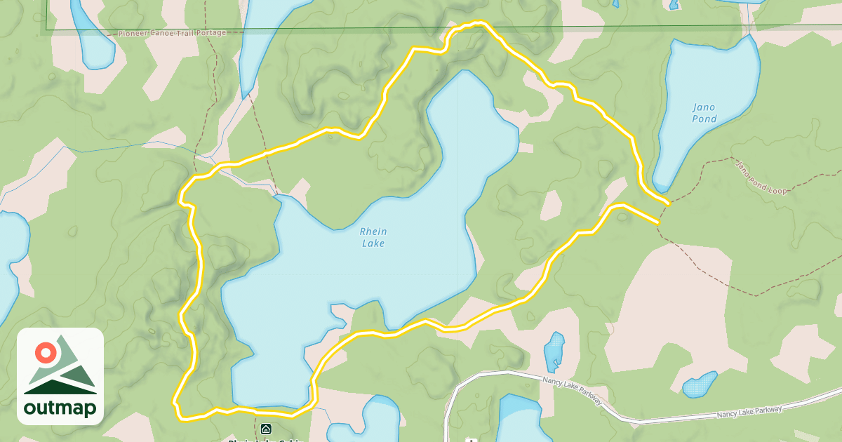 Map of Rhein Lake Loop