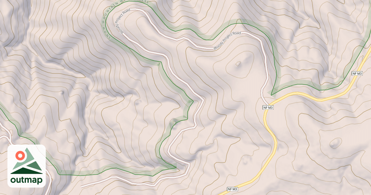 Map of BLOODY PROJECT ROAD