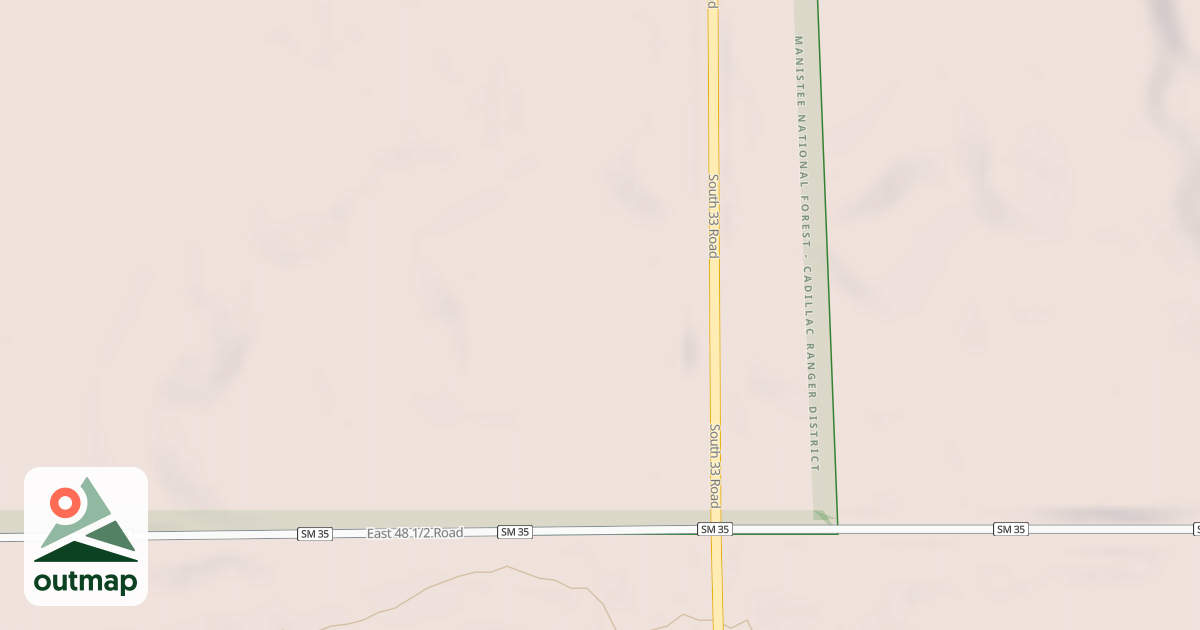 Map of CADILLAC WEST SNOW TRAILHEAD