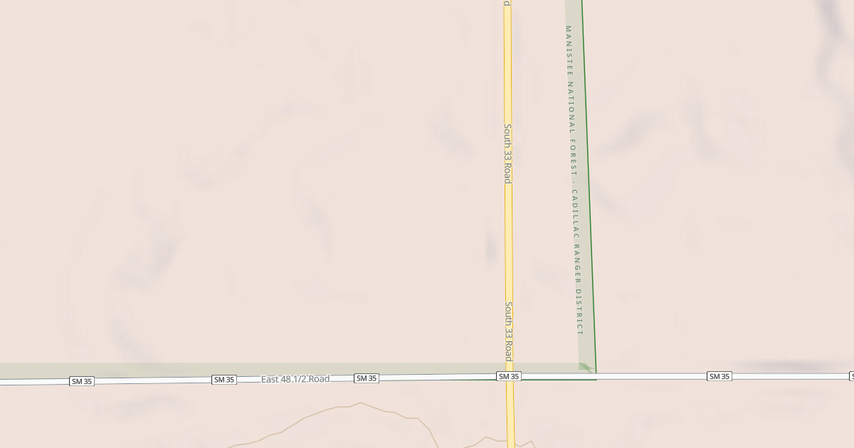 Map preview of CADILLAC WEST SNOW TRAILHEAD