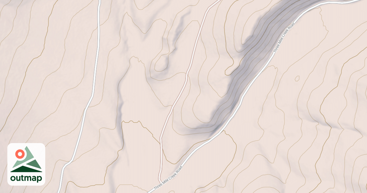 Map of MIDDLE THREEMILE SPUR