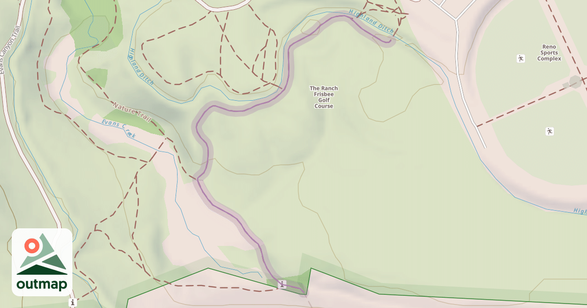 Map of Evans Creek Trail