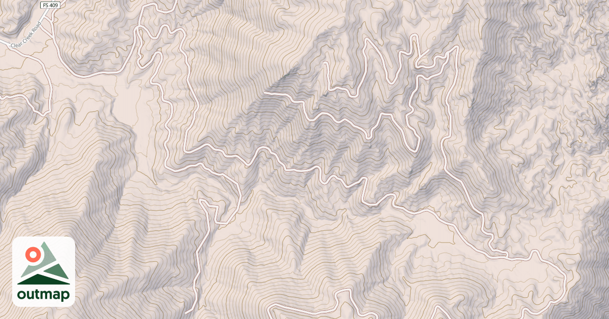 Map of EAST FORK CLEAR CREEK