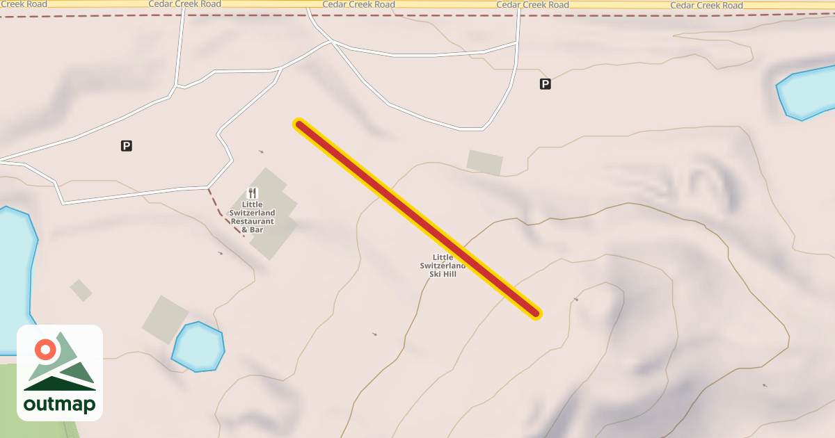 Map of Terrain Park Rope Tow