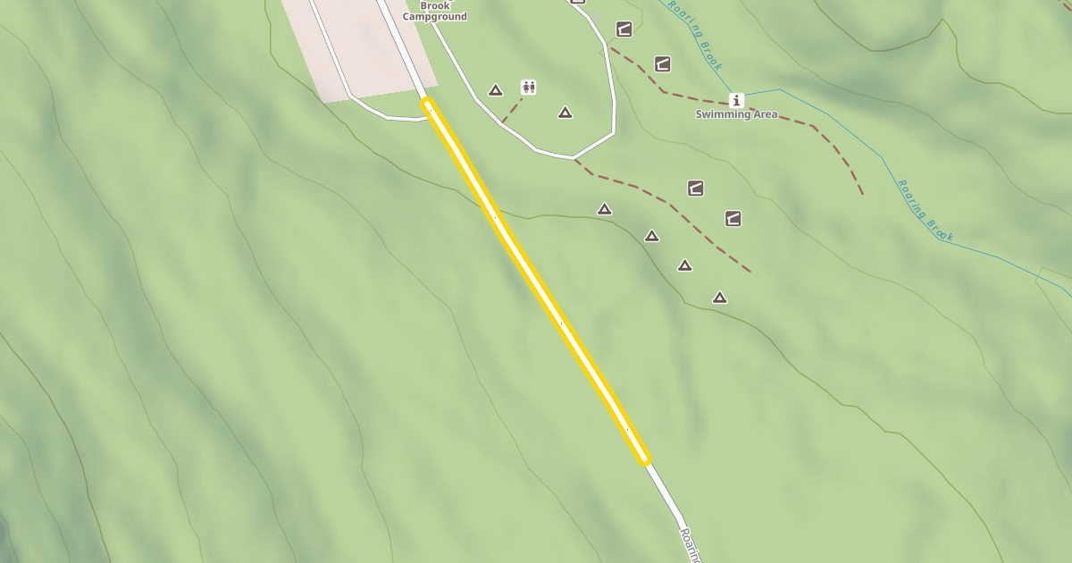 Map preview of Roaring Brook Road