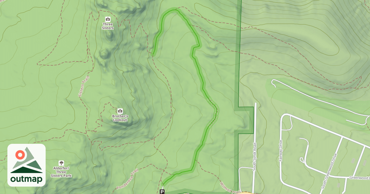 Map of Hidden Fawn Trail
