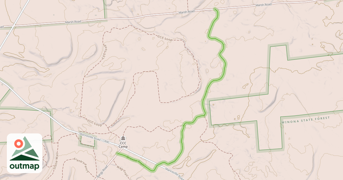 Map of Bronze Trail