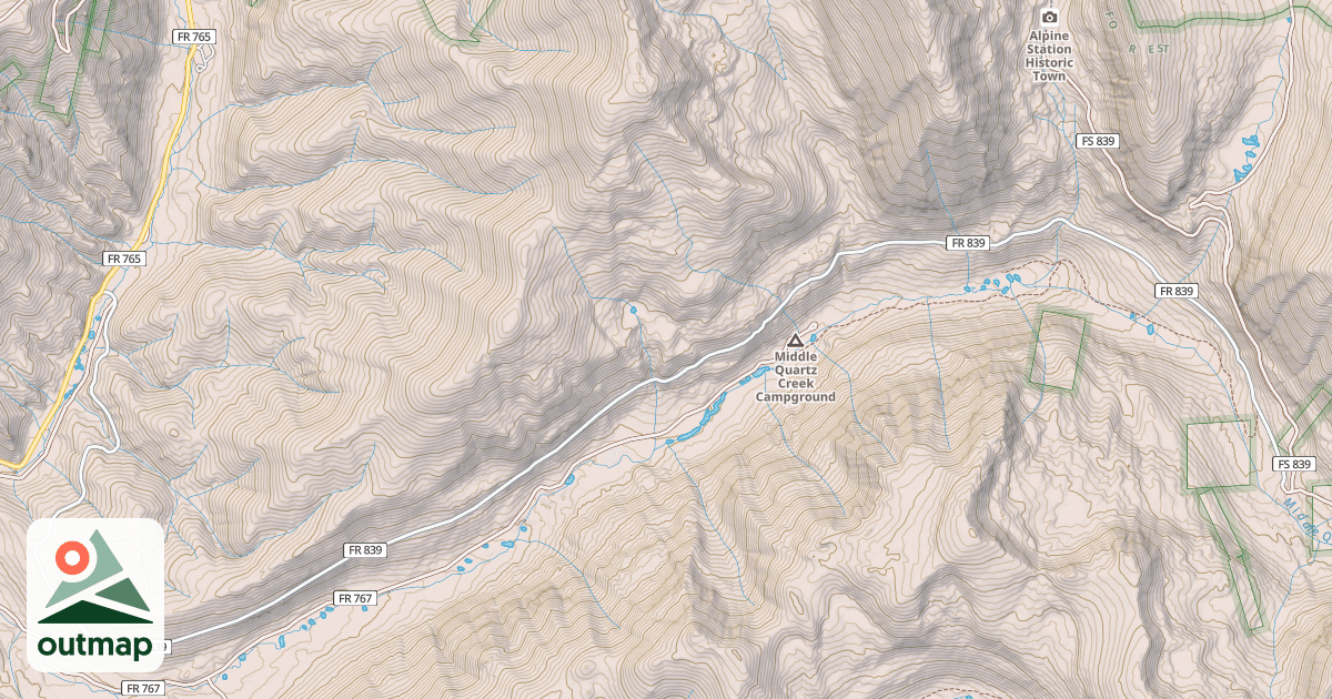 Map of ALPINE TUNNEL