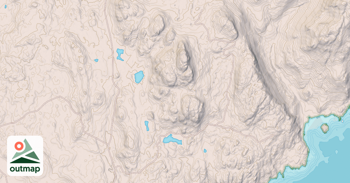 Map of Three Knobs  1525200 Road