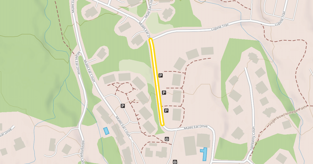 Map preview of Mules Ear Drive