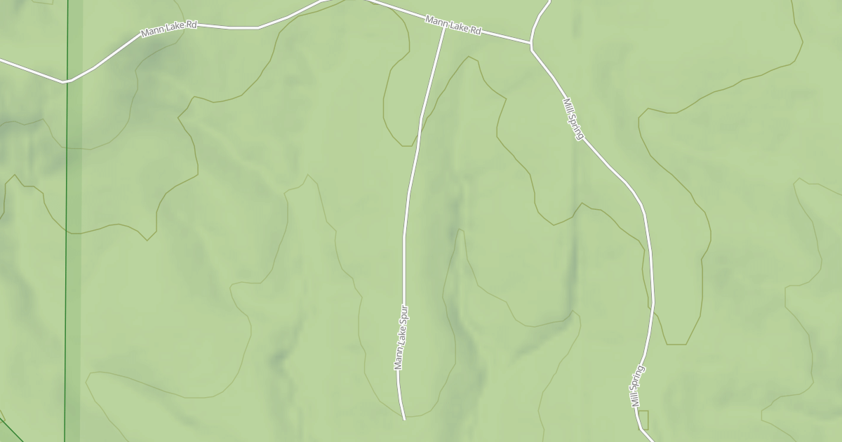 Map preview of MANN LAKE SPUR