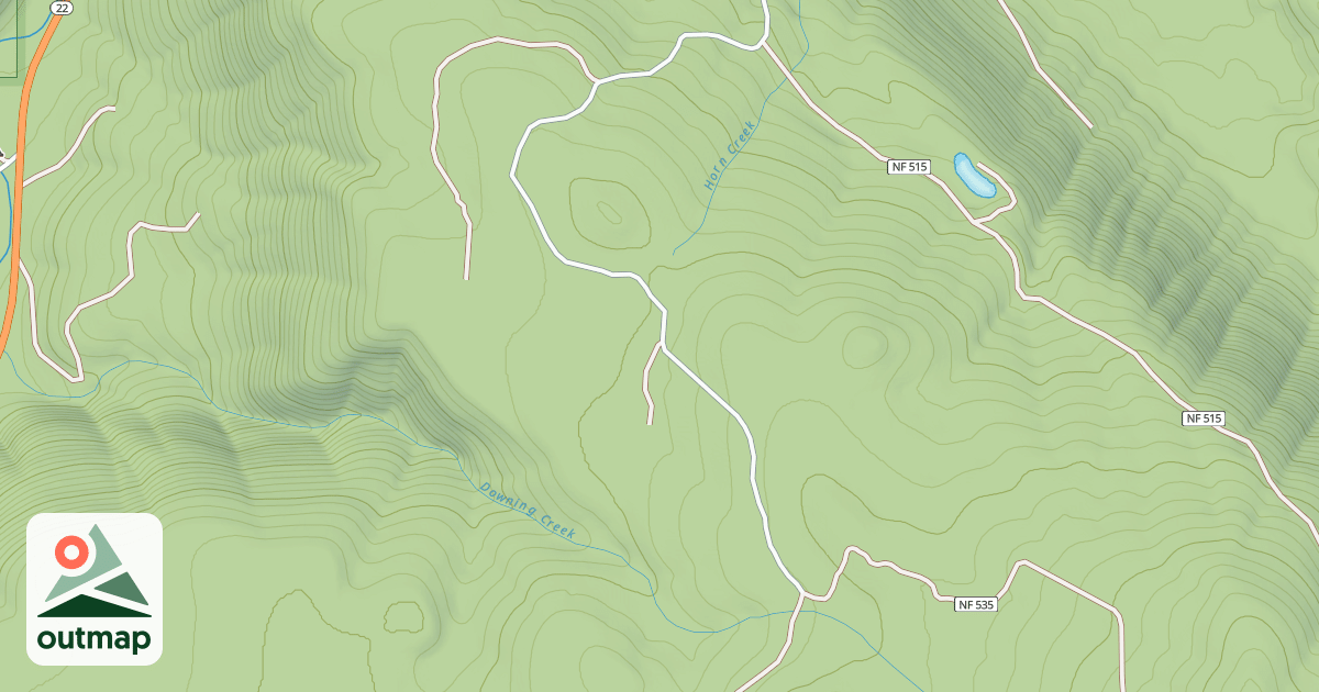 Map of HORN CREEK ROAD