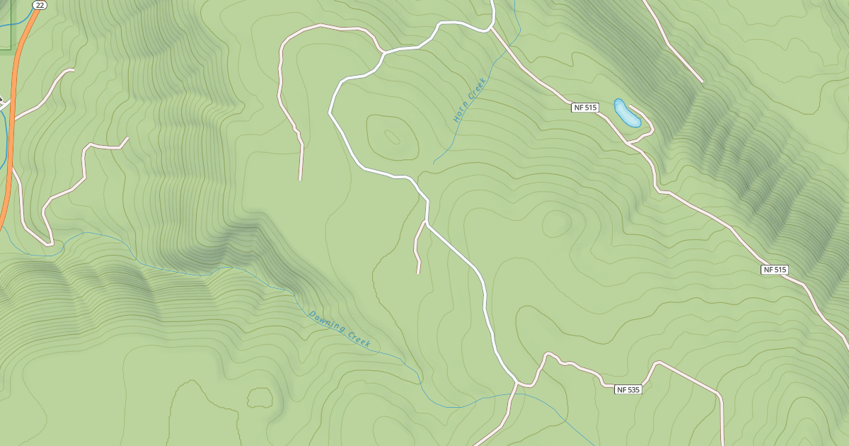 Map preview of HORN CREEK ROAD