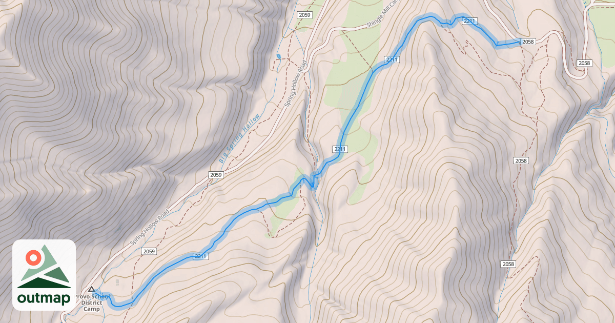 Map of Big Springs - Shingle Mill Link Trail