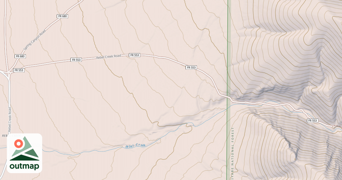 Map of REBEL CREEK