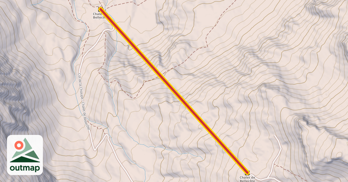 Map of Chalet de Bellecôte