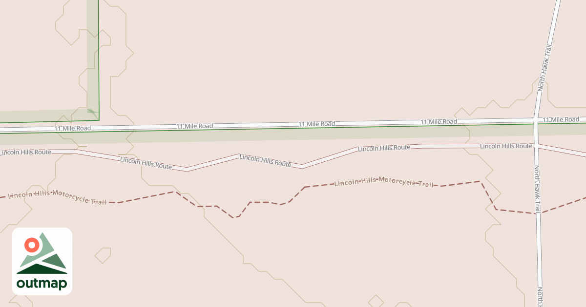 Map of Lincoln Hills Motorcycle Trail