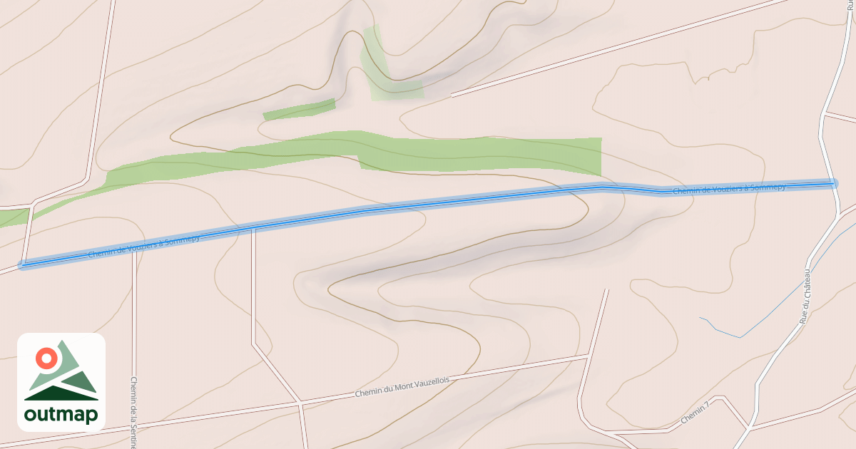 Map of Chemin de Vouziers à Sommepy