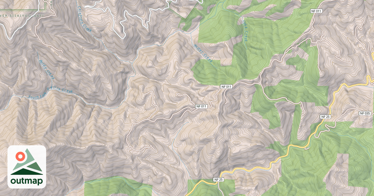 Map of China Creek