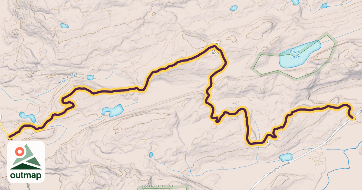Map of Magnetic Rock Trail