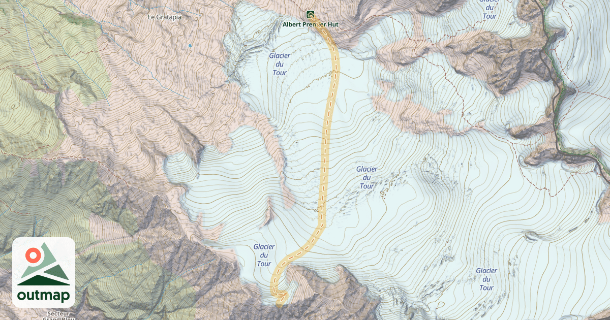 Map of Col du Passon — Refuge Albert 1er