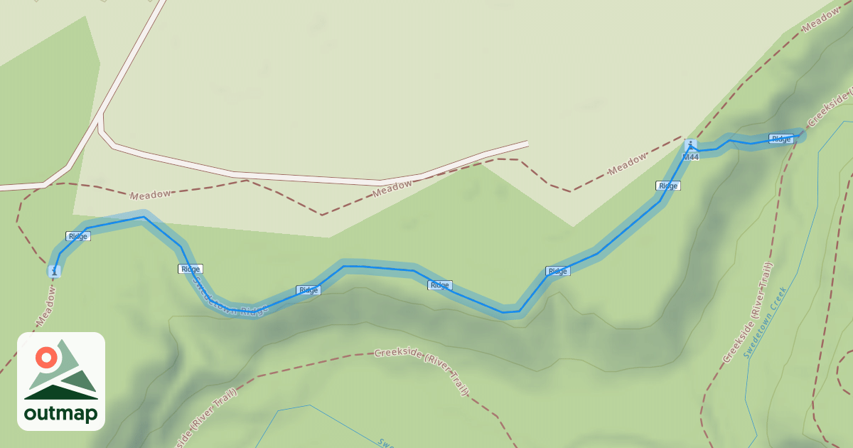 Map of Swedetown Ridge