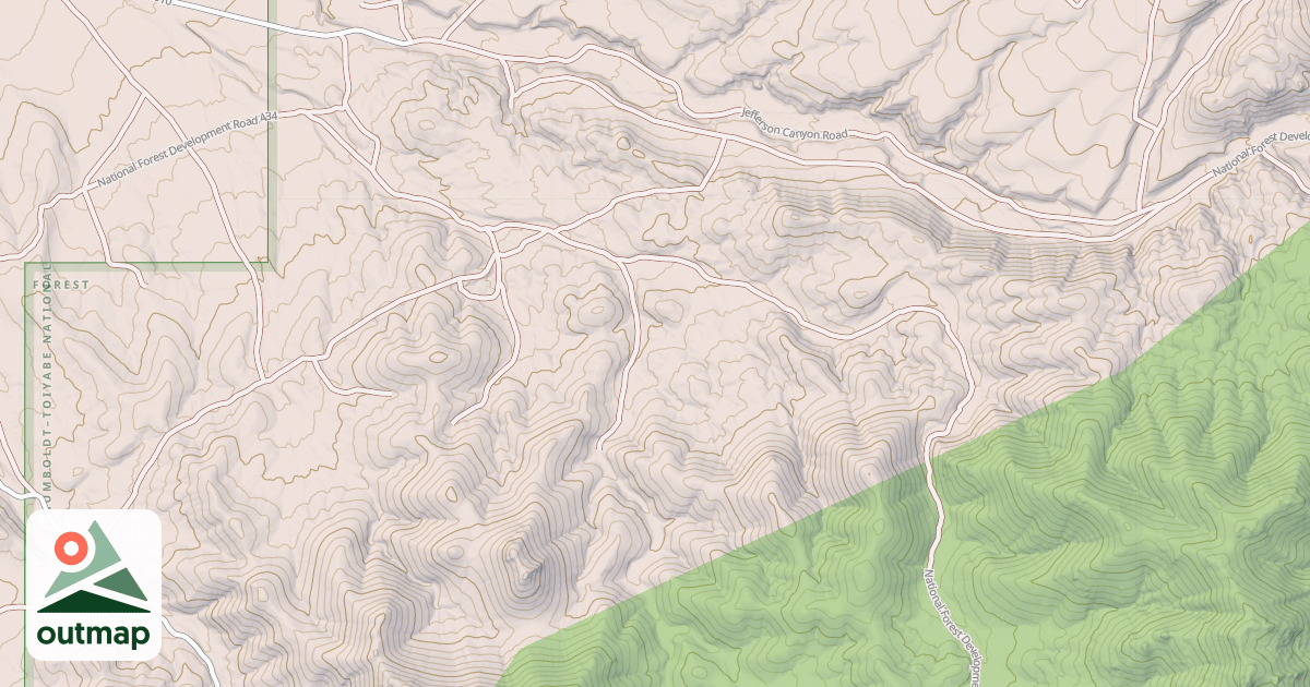Map of DRY CANYON ROAD