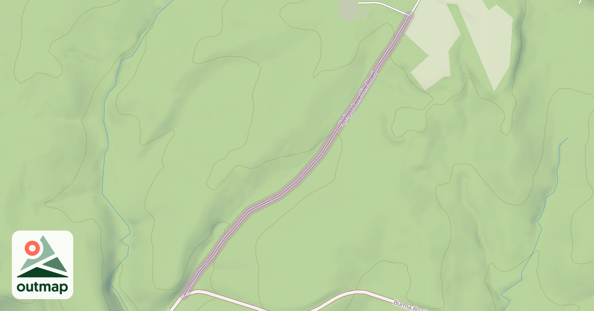 Map of Spriggs Lane Fire Road