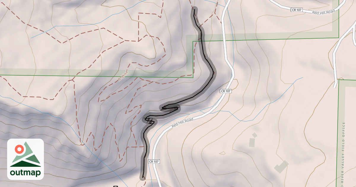 Map of Lower Three Gulch