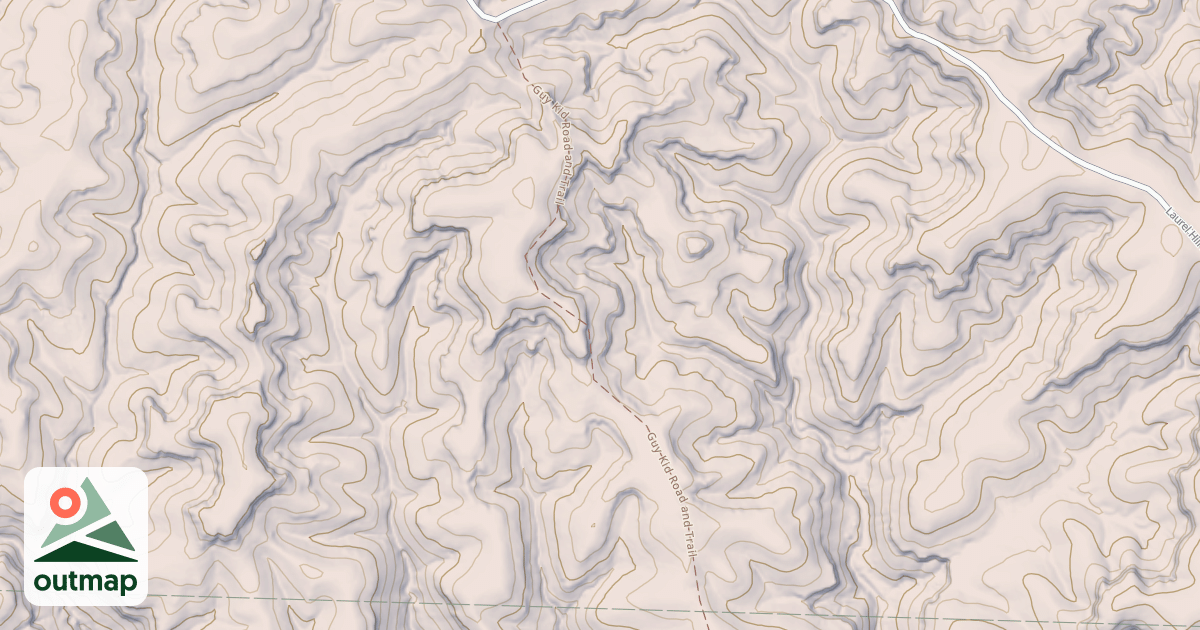 Map of Guy Kidd Trail (Segment B)