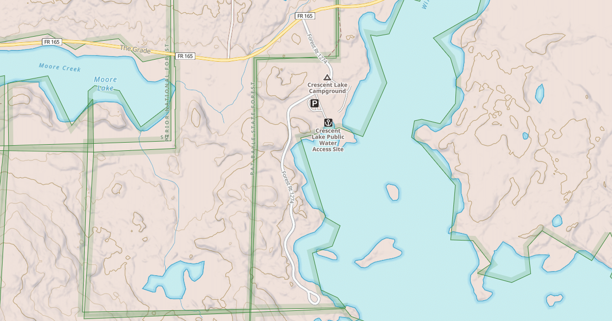 Map preview of CRESCENT LAKE CAMPGROUND