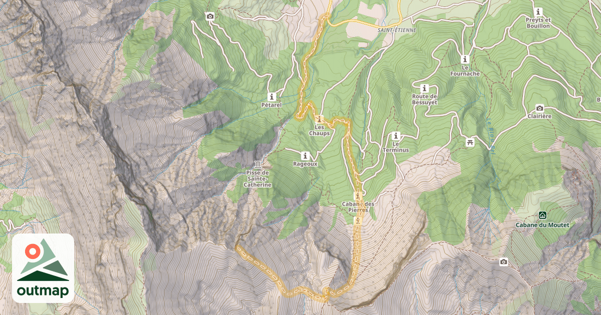 Map of Aiguille de Roche Noire — Le Noyer