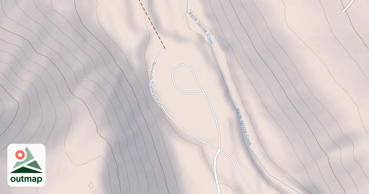 Map of BONNEVILLE TRAILHEAD