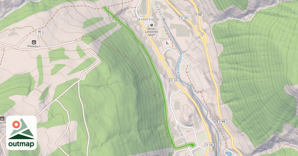 Map of Chemin de l'Abrau