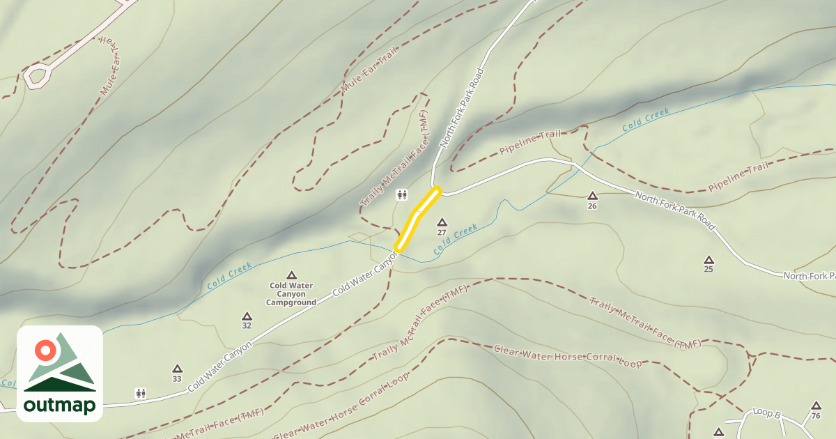 Map of Cold Water Canyon
