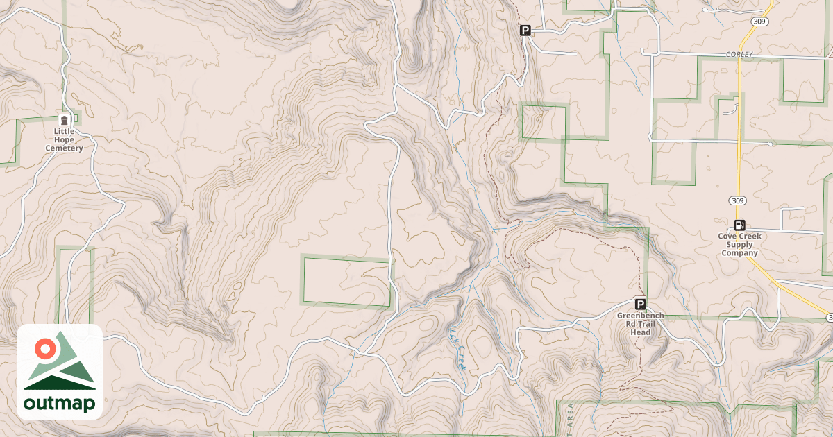 Map of GREEN BENCH