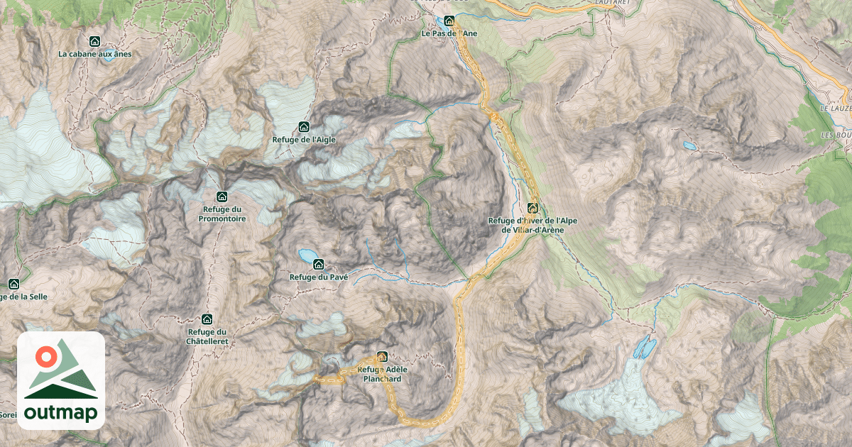 Map of Col de la Casse Déserte — Pied du Col